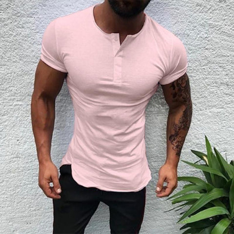 Buttons Slim Fit T Shirt