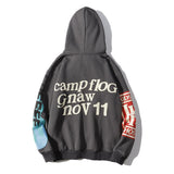 Graffiti Letter Print Fleece Hoodie