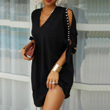 Hollow Out Sleeve Mini Dress