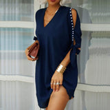 Hollow Out Sleeve Mini Dress