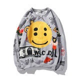 Graffiti Letter Print Fleece Hoodie