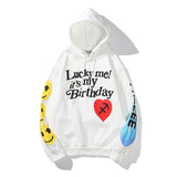 Graffiti Letter Print Fleece Hoodie