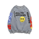 Graffiti Letter Print Fleece Hoodie