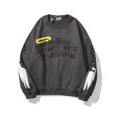 Graffiti Letter Print Fleece Hoodie