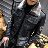 Faux Fur Leather Jacket