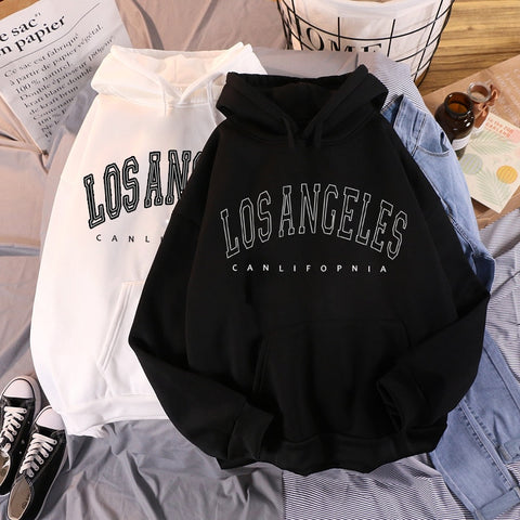 Los Angeles Letter Print Hoodie