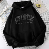 Los Angeles Letter Print Hoodie