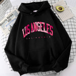 Los Angeles Letter Print Hoodie