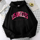 Los Angeles Letter Print Hoodie