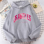 Los Angeles Letter Print Hoodie