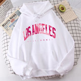 Los Angeles Letter Print Hoodie