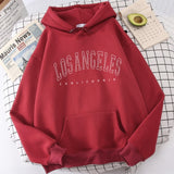 Los Angeles Letter Print Hoodie