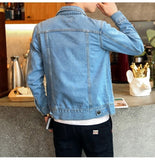 Slim Fit Denim Fleece Jacket