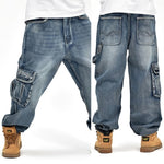 Loose Big Pockets Denim Jean