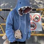 Funny Shark Patchwork Hoodie