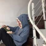 Funny Shark Patchwork Hoodie